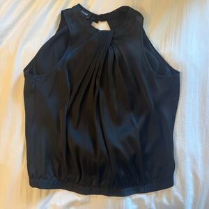 bebe sheer black sleeveless top size S